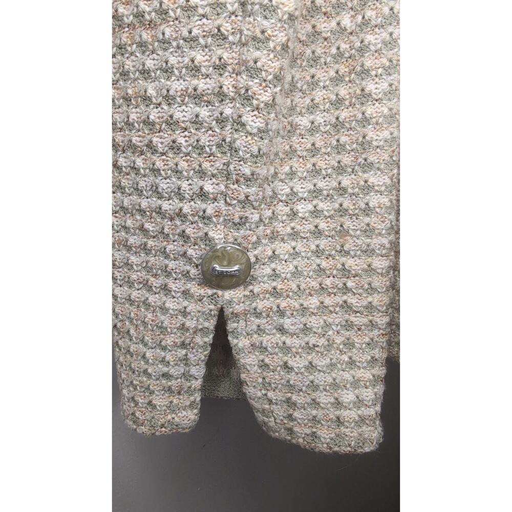 St. John pastel neutral tweed fringe blazer skirt set - Picture 6 of 12